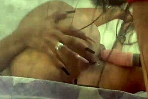 busty stepmom passionately fucks with her two perverted stepdaughters in a real homemade lesbian threesome