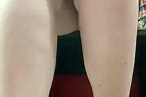 i saw my stepsister trying on shoes after workout showing dirty feet and panties