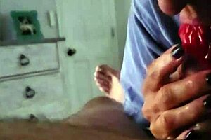 Amateur wife enjoys fruit roll-up treat