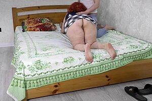 mature stepmom queening busty teen dyke in bedroom