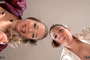 clara dee in sissy dress-up, pov spitroast with elle eros