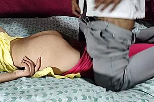 stepson convinces stepmom to fuck him in this scene