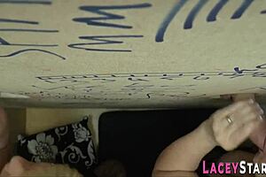 Women at gloryholes perform oral acts in neutral environment