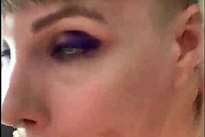 Moan loudly while sucking dick with sloppy blowjob!