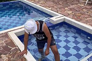 Oh yeah, that horny pool guy fucks me hard!