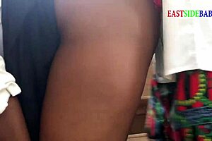 After romantic moments, i have sex with ebony bbc, deepthroat and creampie, then my husband catches us