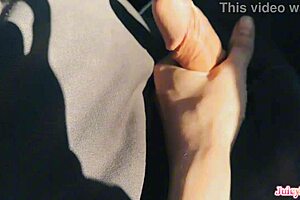 stepsis jerked my cock while driving