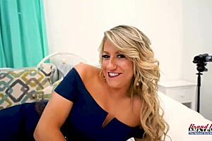 Blonde busty milf Anya, stuff that dildo deep in your wet pussy!