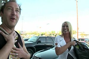 Blonde Milf Secretary Mellanie Monroe Uses Her Big Boobs To Seduce Men With Passion