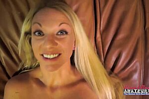 Milf montana intensely fingers her shaved pussy and rubs hard cock for cum