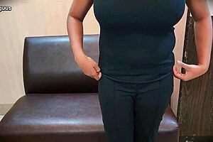 hot busty girl riya tries adult film audition interview with natural big tits