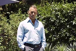 amazing blonde tries mature cock passionately