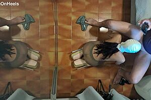 Preview - Milf In Pantyhose And High Heels Gives Blowjob On Knees With Cum Swallowing