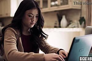 i am jealous asian teen lulu chu craving sex and getting fucked after masturbating and blowjob with slimthick vic