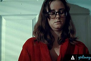 Watch this brunette crave a scissoring fuck with Angela White?