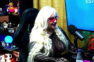 Ruan interviews sexy Brazilian milf in podcast with vibrator on nipple