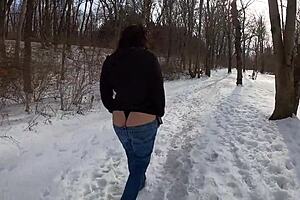 Arctic Milf Flashes Whaletail Ass Publicly