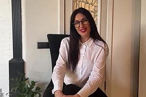 Hey, secretary job interview ended with cum on my face!