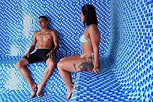 Does big ass colombian milf kylei ellish fuck young guy in sauna?