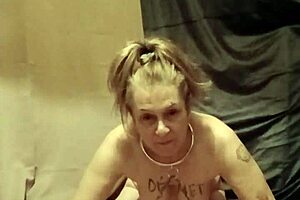 Housewife in bondage flashes ass for male domination bdsm masturbation