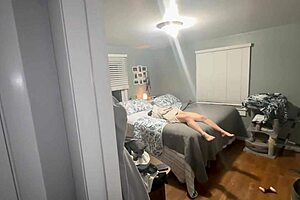 Is resting step mom teasing with her exposed body?