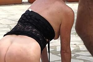 mature amateurs have sex in the garden