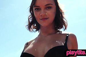 Big tits french milf and russian babe flaunt nude