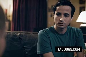 Cougar stepmom christie stevens fucking stepson, then stepdad joins.