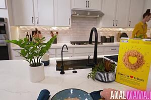 on april fools, this guy pranks his stepmom, but it turns into something more with her big ass.