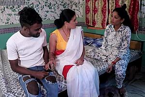 Indian Bhabhi Threesome Sex With Stepsister And Husband FFM