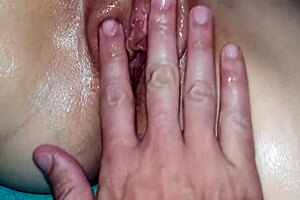 milf gets a pussy massage ending in a huge cumshot