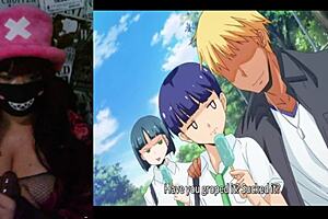 hot wife with big natural tits jerks bbc dildo in goth cosplay - hentai kimi wa yasashiku netorareru ep1