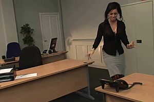 Kerry Louise Bends Over The Bosses Desk And Takes It From Behind