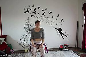 cute mature european woman teaches yoga lesson 339