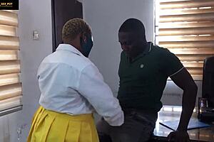 Naughty student seducing teacher for fucking in office?