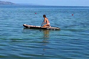 Mature amateurs enjoy outdoor kayaking adventure number three
