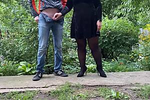 Big Ass Cougar Fulfills Male Pervert's Secret Desire