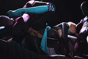 Kenzie Taylor stars in a parody scene from Captain Marvel XXX with tits and ass.