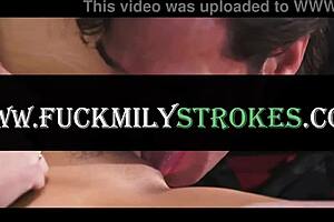 Stepfather and stepmother interact with stepsons girlfriend in family setting