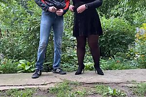 Big Ass Cougar Fulfills Male Pervert's Secret Desire