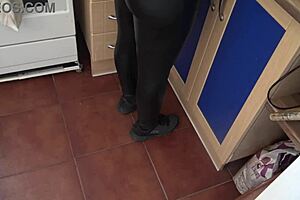 Real Stepmother Shows Hairy Pussy To Horny Stepson!