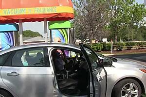 who needs clothes in public? naked wife shows off pussy and ass outdoors.