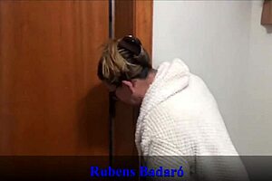 latina stepmom sees big cock in shower and fucks stepson