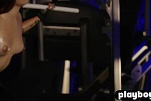 Amazing big tits milf does dead lifts before striptease!