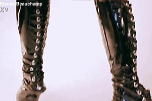 latex pony will work for your carrot in this milf uniform scene