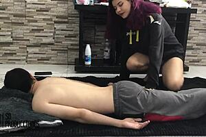 i give a nice massage to my stepbrother and it ends up in something fun part 1