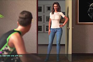 a wife and stepmother are out for a jog in the park