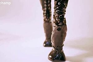 latex pony will work for your carrot in this milf uniform scene