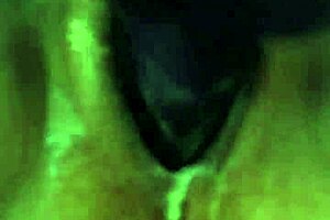 After a creampie, the dildo goes in and it's so gooey and messy