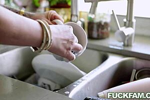 stepmom shows love with big tits and ass riding